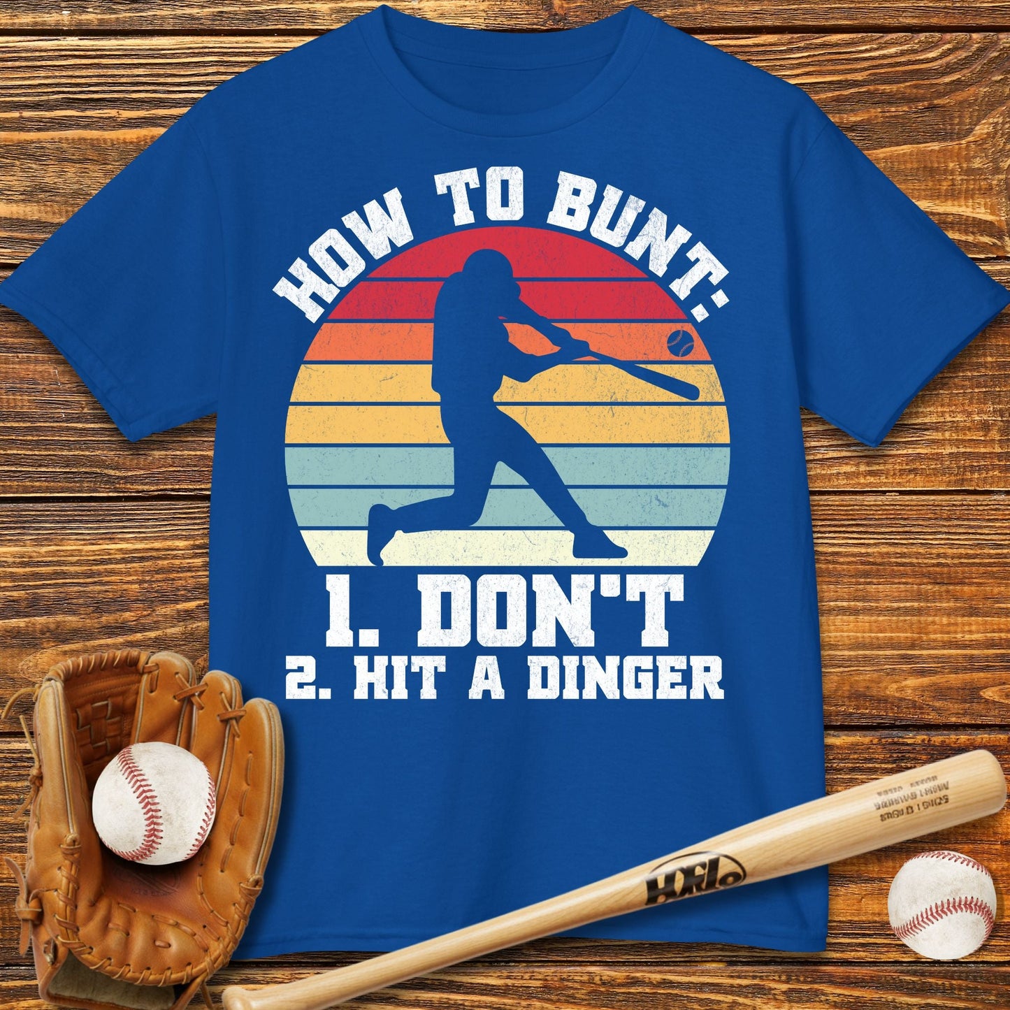 How To Bunt Hit A Dinger Kids T-Shirt - HomeRun PrintsKids clothes