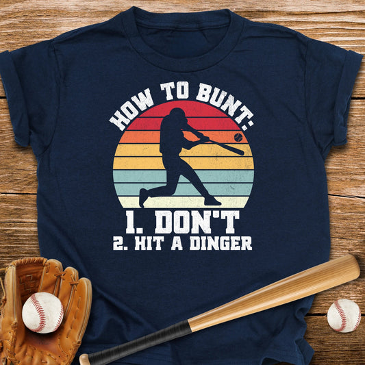 How To Bunt Hit A Dinger Youth Tee - HomeRun PrintsKids clothes