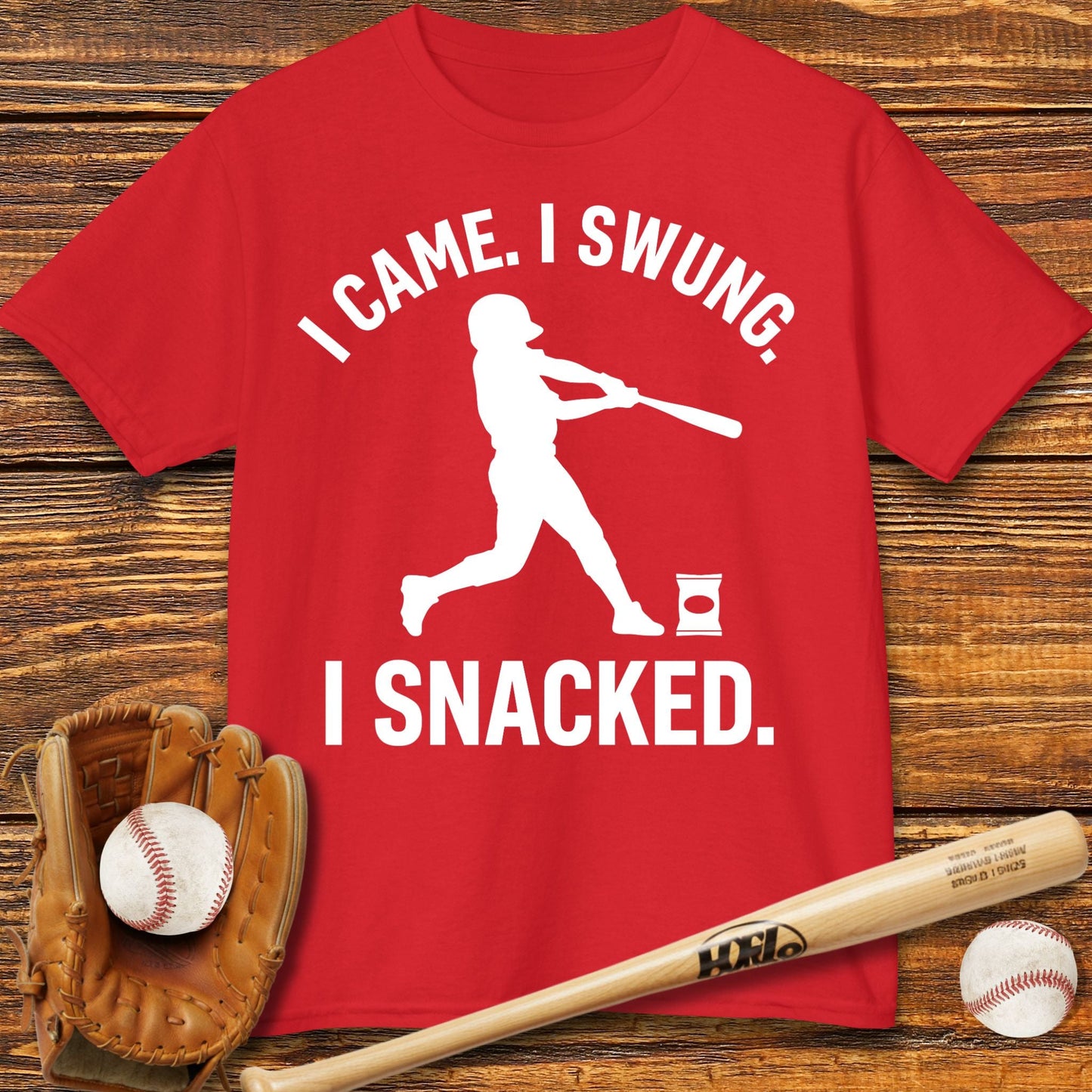I Came I Swung I Snacked Kids T-shirt - HomeRun PrintsKids clothes