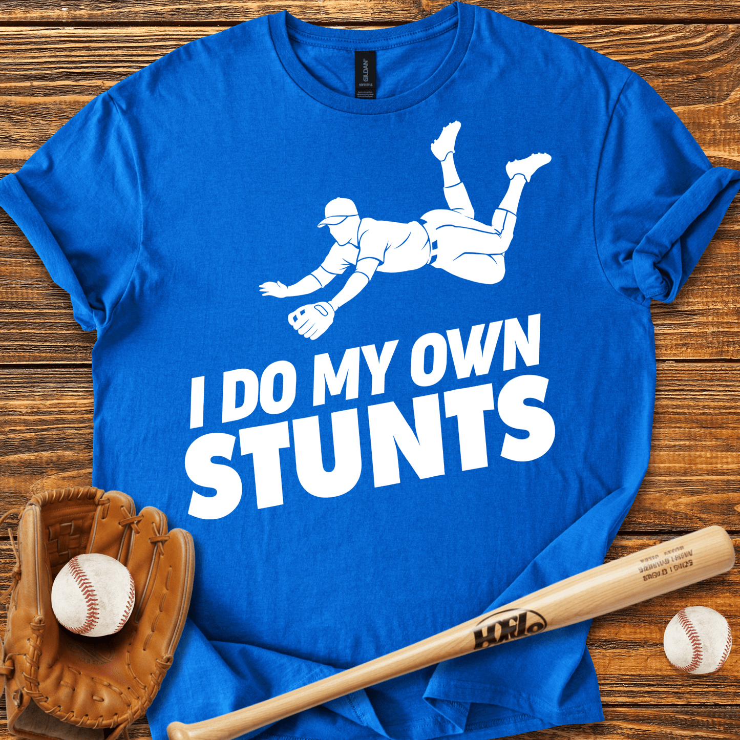 I Do My Own Stunts T-shirt - HomeRun PrintsT-Shirt