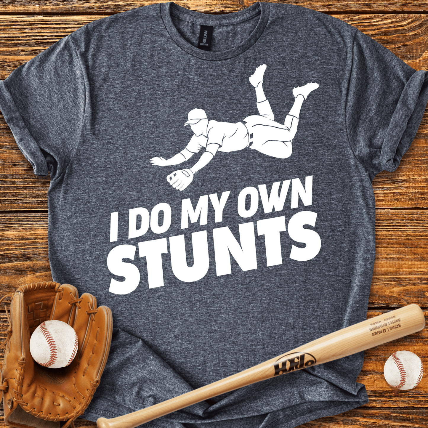 I Do My Own Stunts T-shirt - HomeRun PrintsT-Shirt