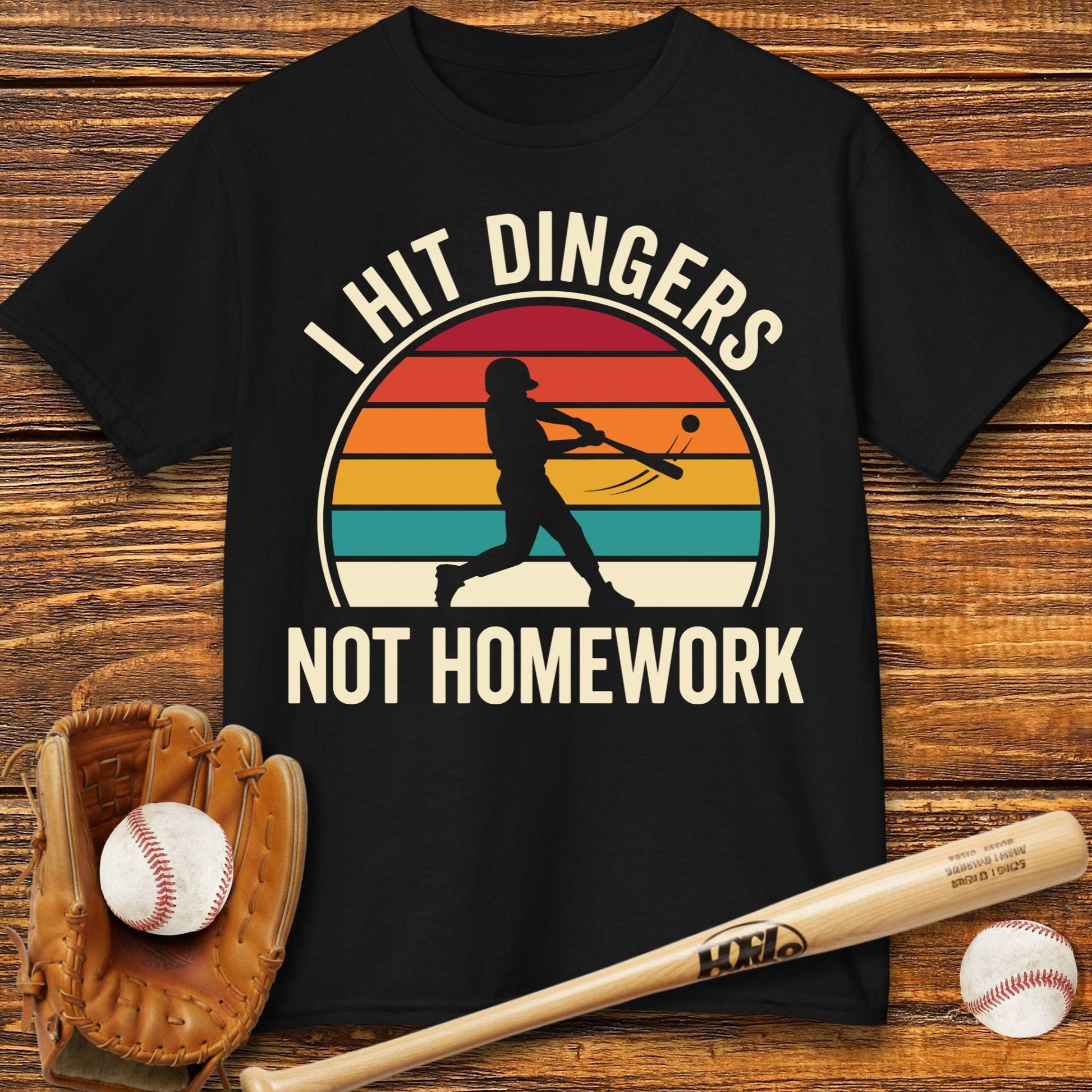 I Hit Dingers Not Homework Kids T-shirt - HomeRun PrintsKids clothes