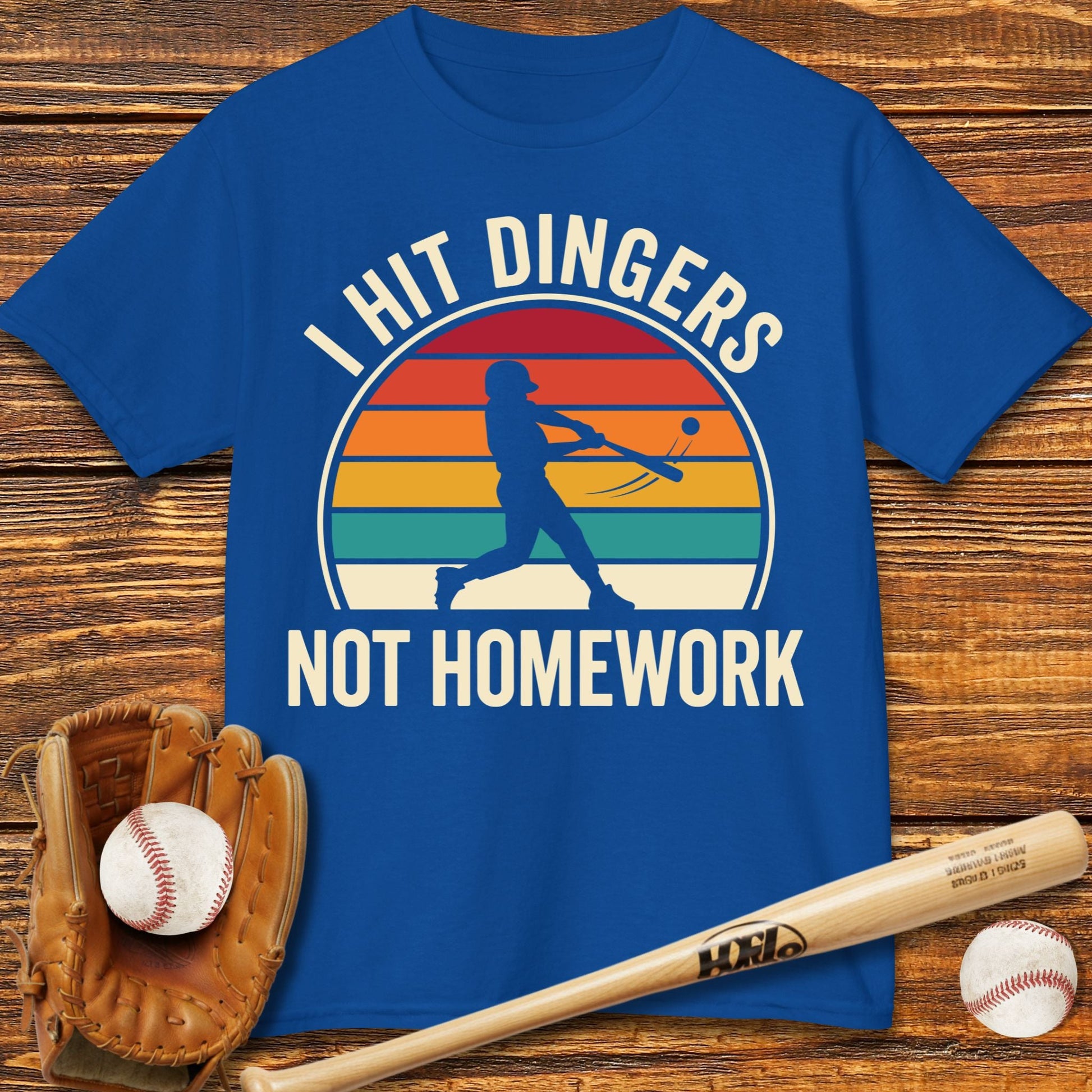I Hit Dingers Not Homework Kids T-shirt - HomeRun PrintsKids clothes