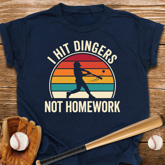 I Hit Dingers Not Homework Youth Tee - HomeRun PrintsKids clothes