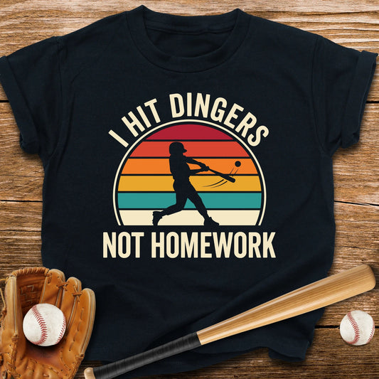 I Hit Dingers Not Homework Youth Tee - HomeRun PrintsKids clothes