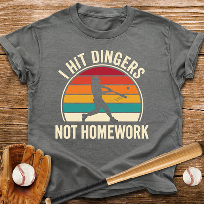 I Hit Dingers Not Homework Youth Tee - HomeRun PrintsKids clothes