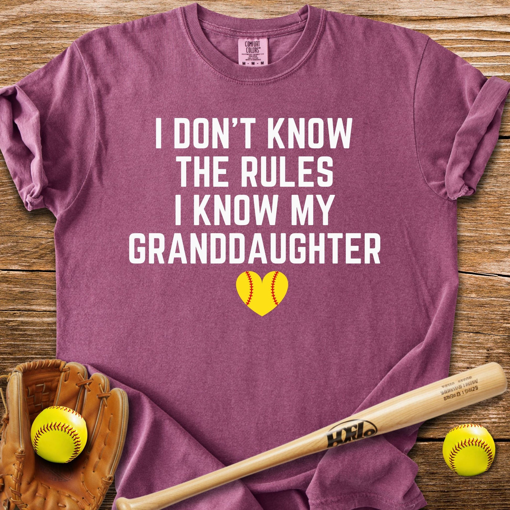I Know My Granddaughter T-Shirt - HomeRun PrintsComfort Colors