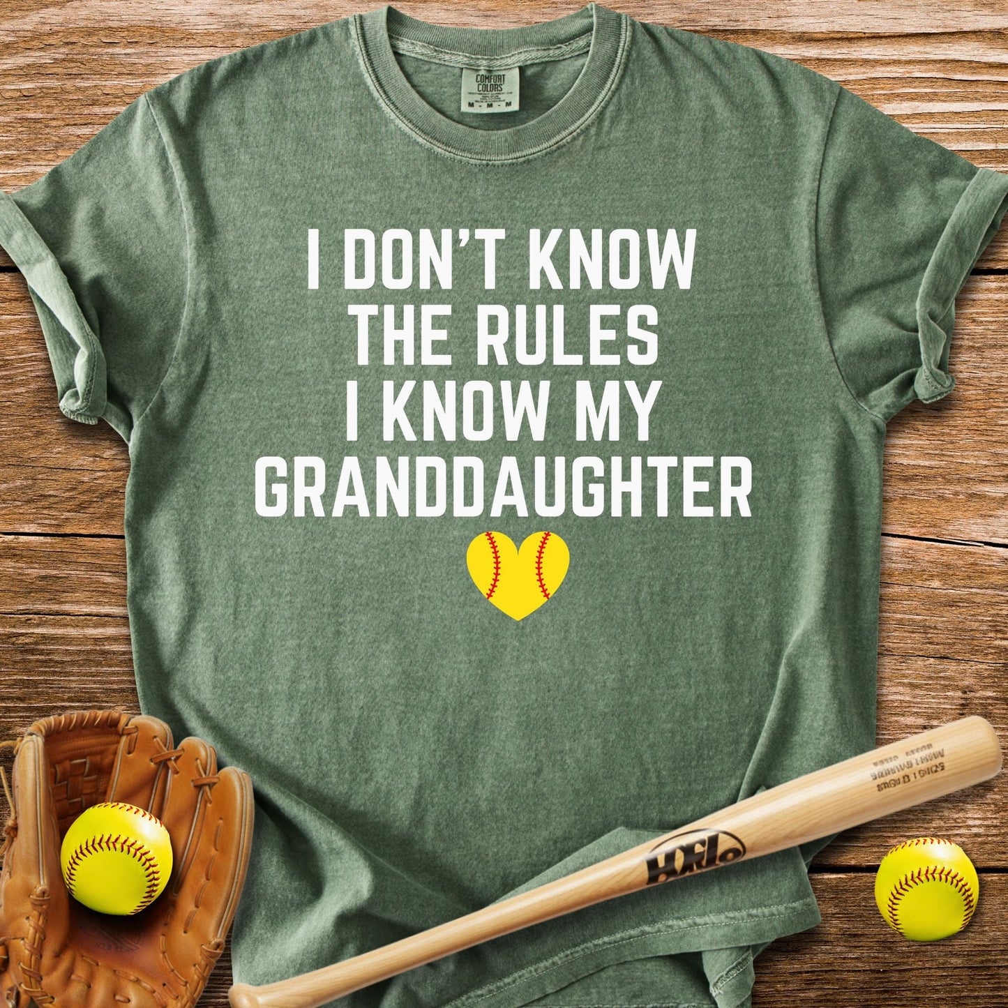 I Know My Granddaughter T-Shirt - HomeRun PrintsComfort Colors