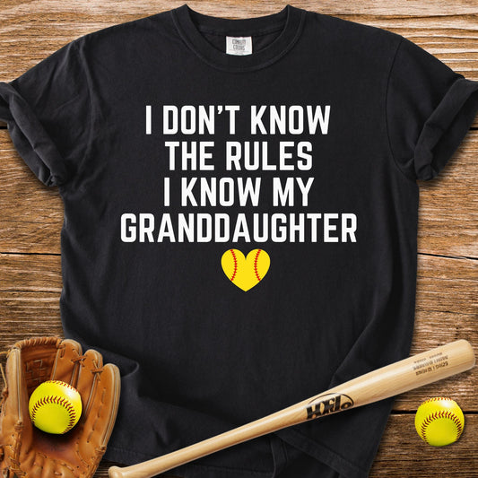 I Know My Granddaughter T-Shirt - HomeRun PrintsComfort Colors