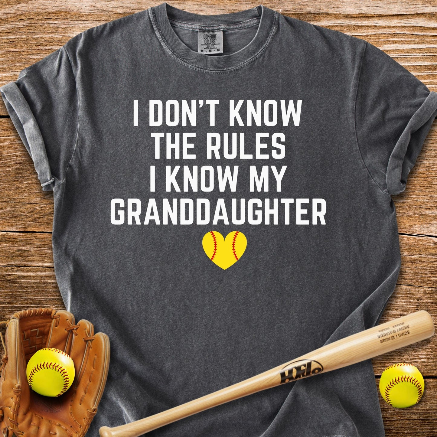 I Know My Granddaughter T-Shirt - HomeRun PrintsComfort Colors