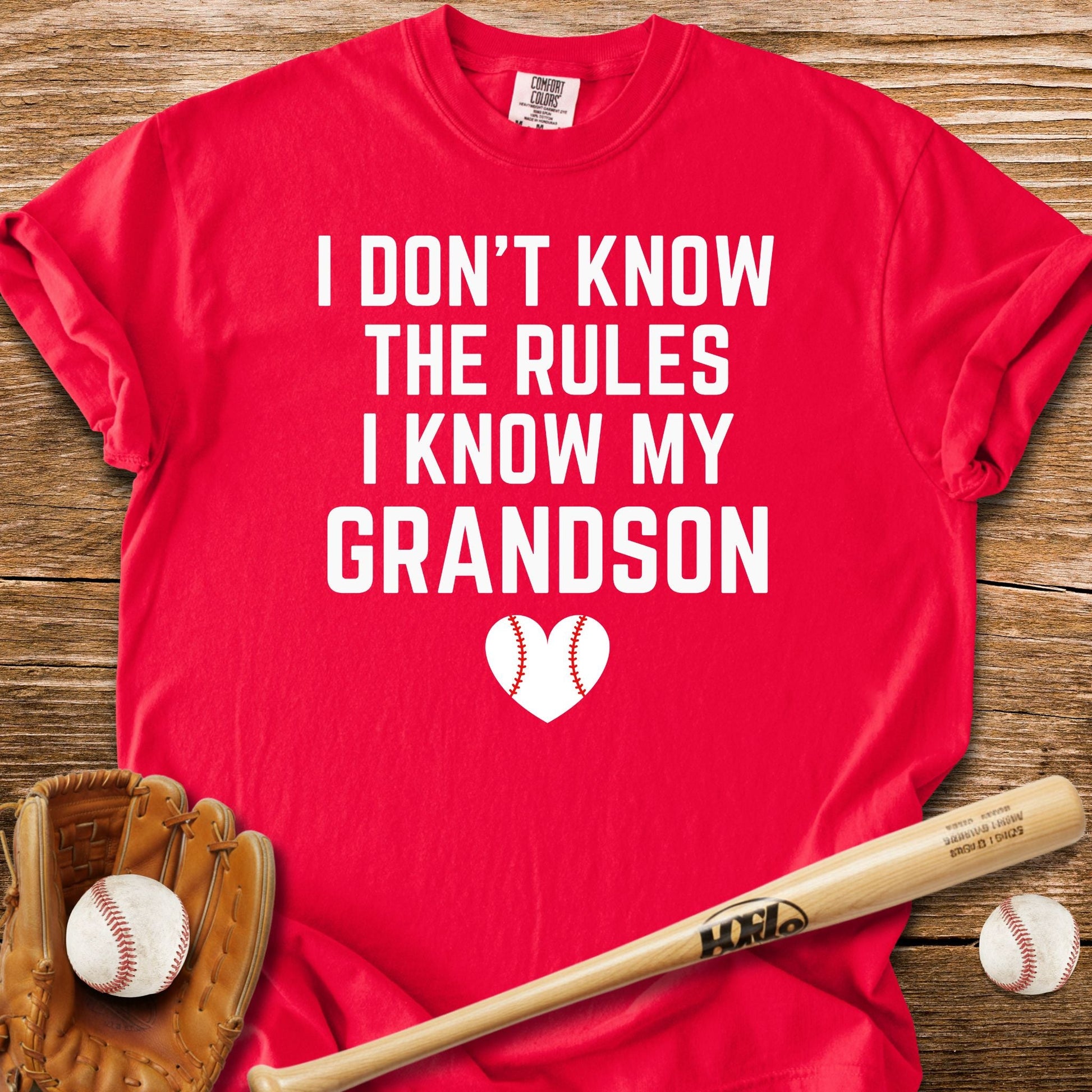I Know My Grandson T-Shirt - HomeRun PrintsComfort Colors