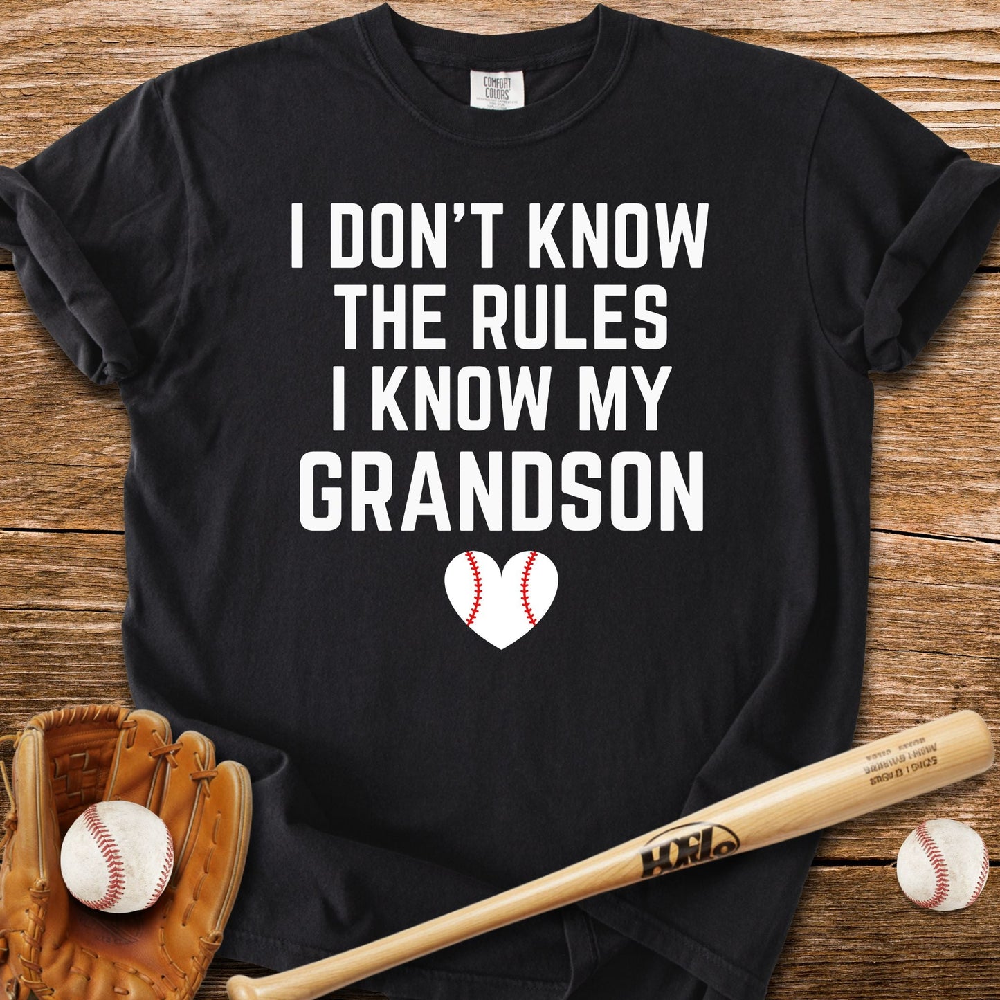 I Know My Grandson T-Shirt - HomeRun PrintsComfort Colors