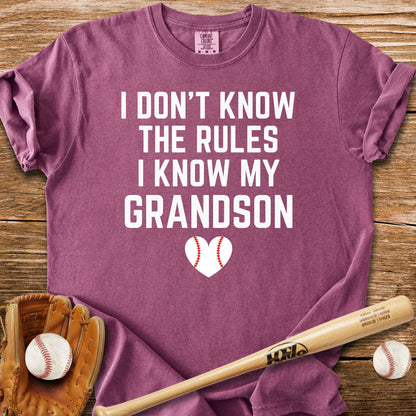 I Know My Grandson T-Shirt - HomeRun PrintsComfort Colors
