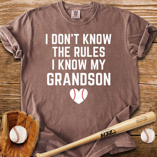 I Know My Grandson T-Shirt - HomeRun PrintsComfort Colors
