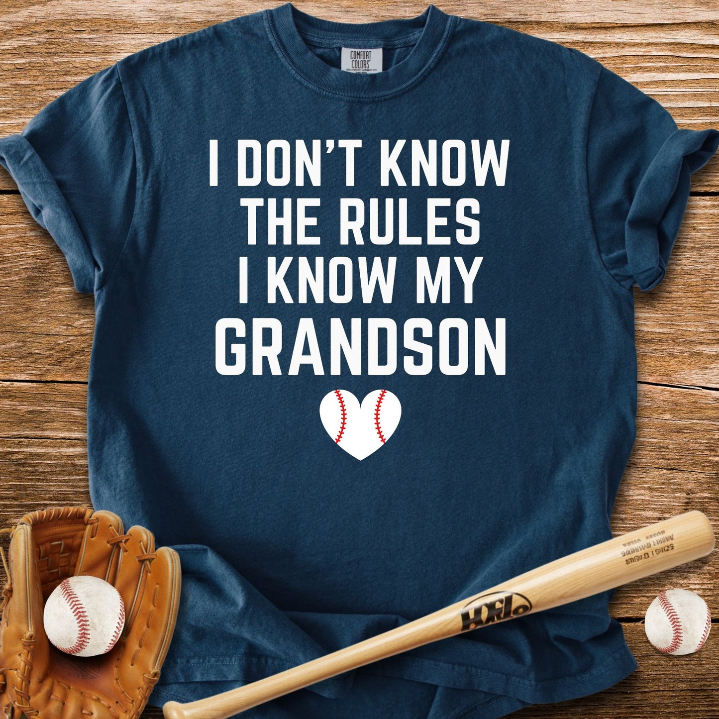 I Know My Grandson T-Shirt - HomeRun PrintsComfort Colors