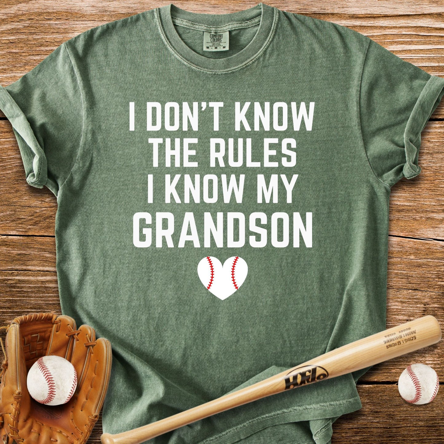 I Know My Grandson T-Shirt - HomeRun PrintsComfort Colors