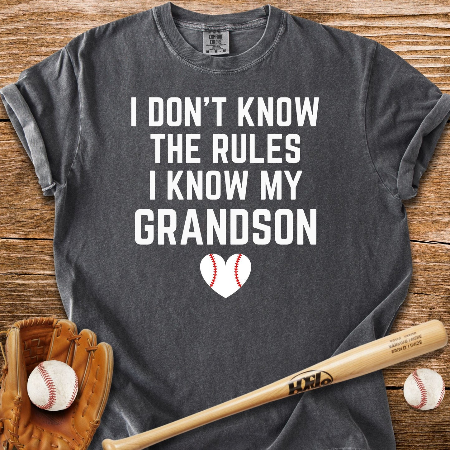 I Know My Grandson T-Shirt - HomeRun PrintsComfort Colors
