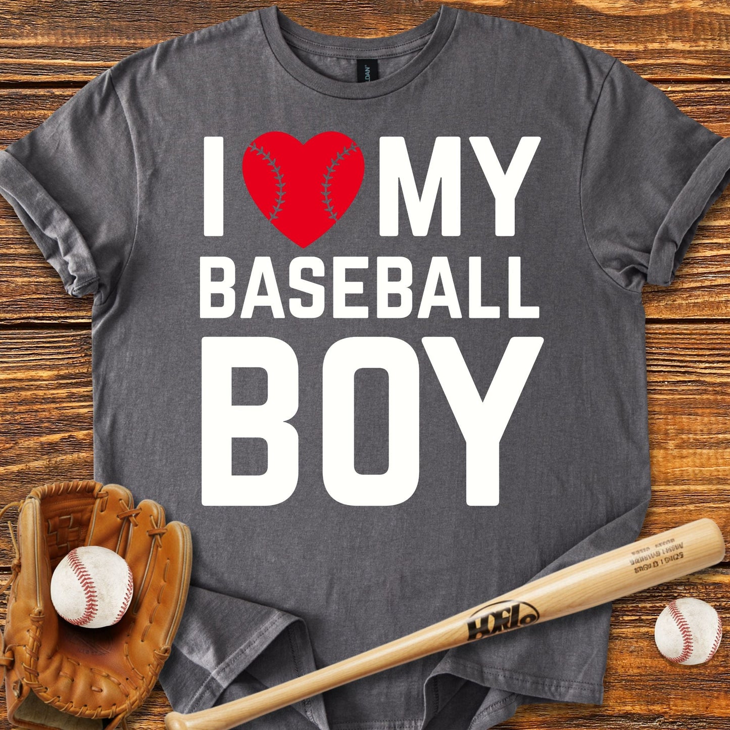 I Love My Baseball Boy T-shirt - HomeRun PrintsT-Shirt