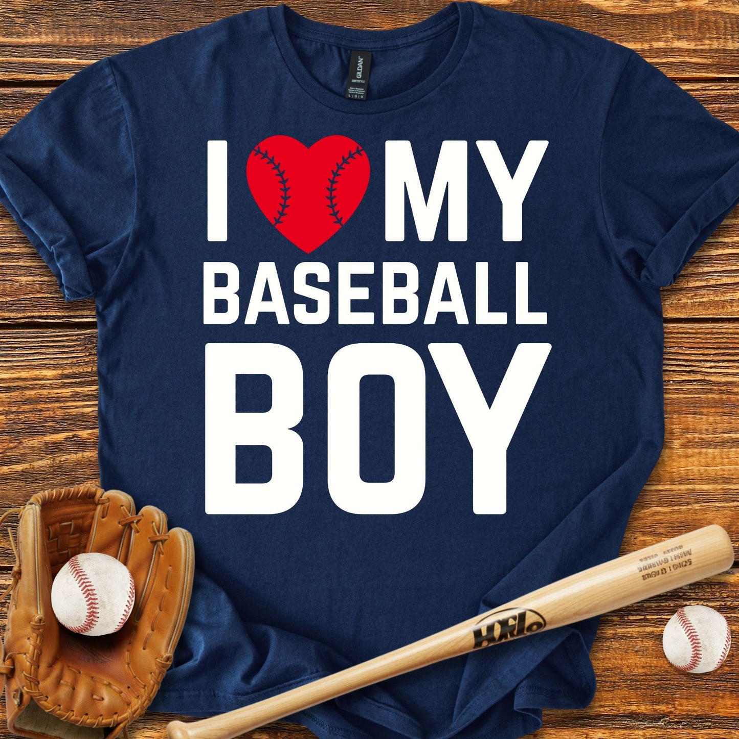 I Love My Baseball Boy T-shirt - HomeRun PrintsT-Shirt