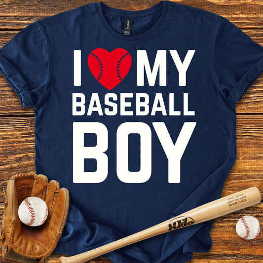 I Love My Baseball Boy T-shirt - HomeRun PrintsT-Shirt
