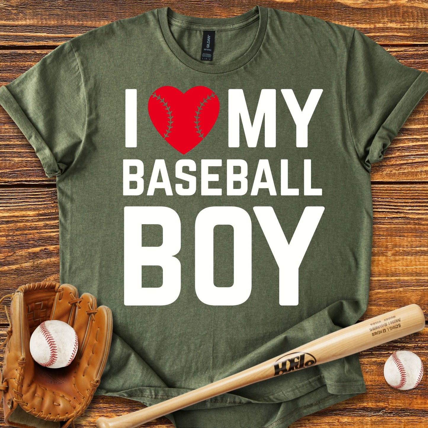 I Love My Baseball Boy T-shirt - HomeRun PrintsT-Shirt
