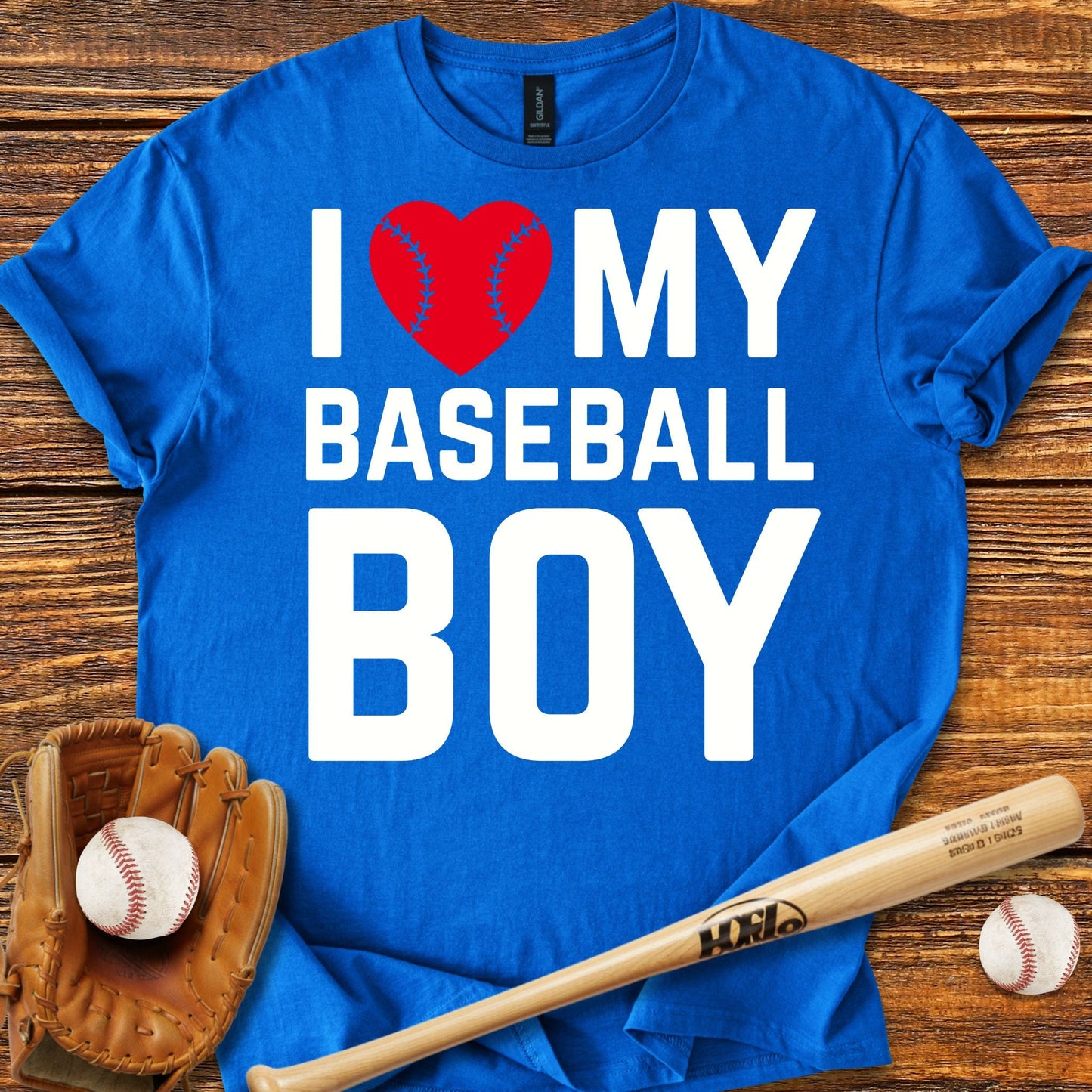 I Love My Baseball Boy T-shirt - HomeRun PrintsT-Shirt