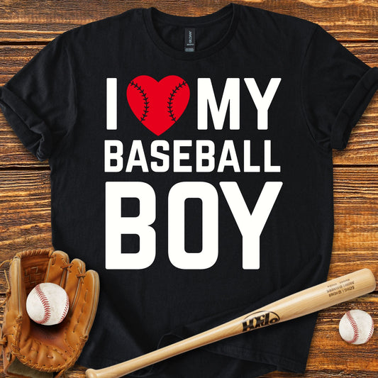 I Love My Baseball Boy T-shirt - HomeRun PrintsT-Shirt
