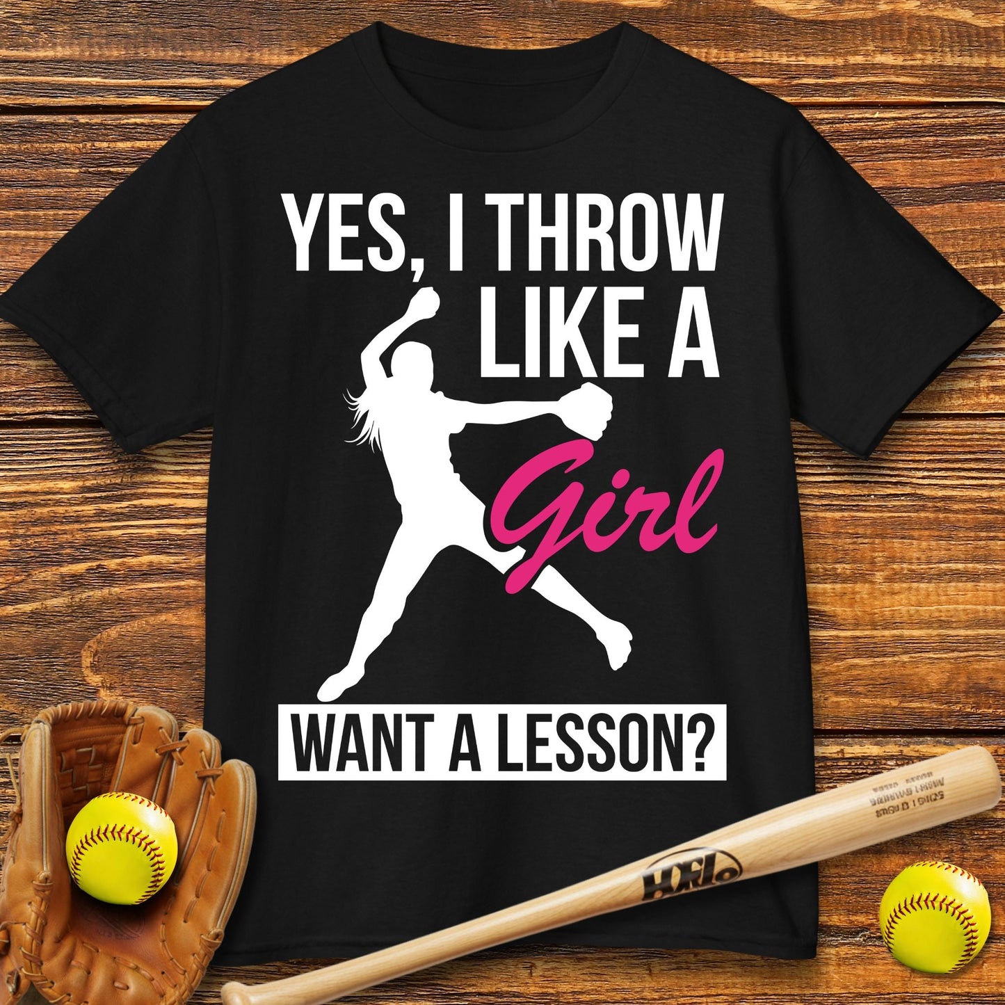 I Throw Like A Girl Kids T-shirt - HomeRun PrintsKids clothes