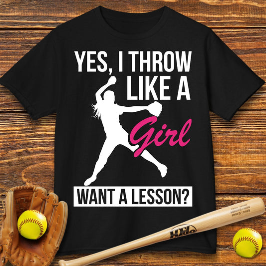 I Throw Like A Girl Kids T-shirt - HomeRun PrintsKids clothes