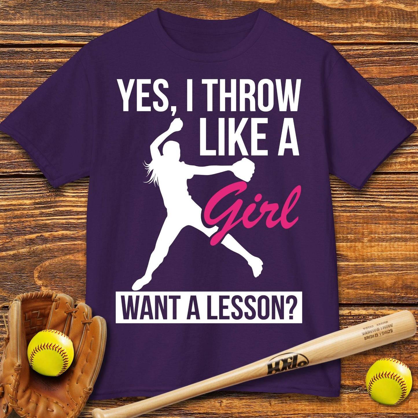 I Throw Like A Girl Kids T-shirt - HomeRun PrintsKids clothes