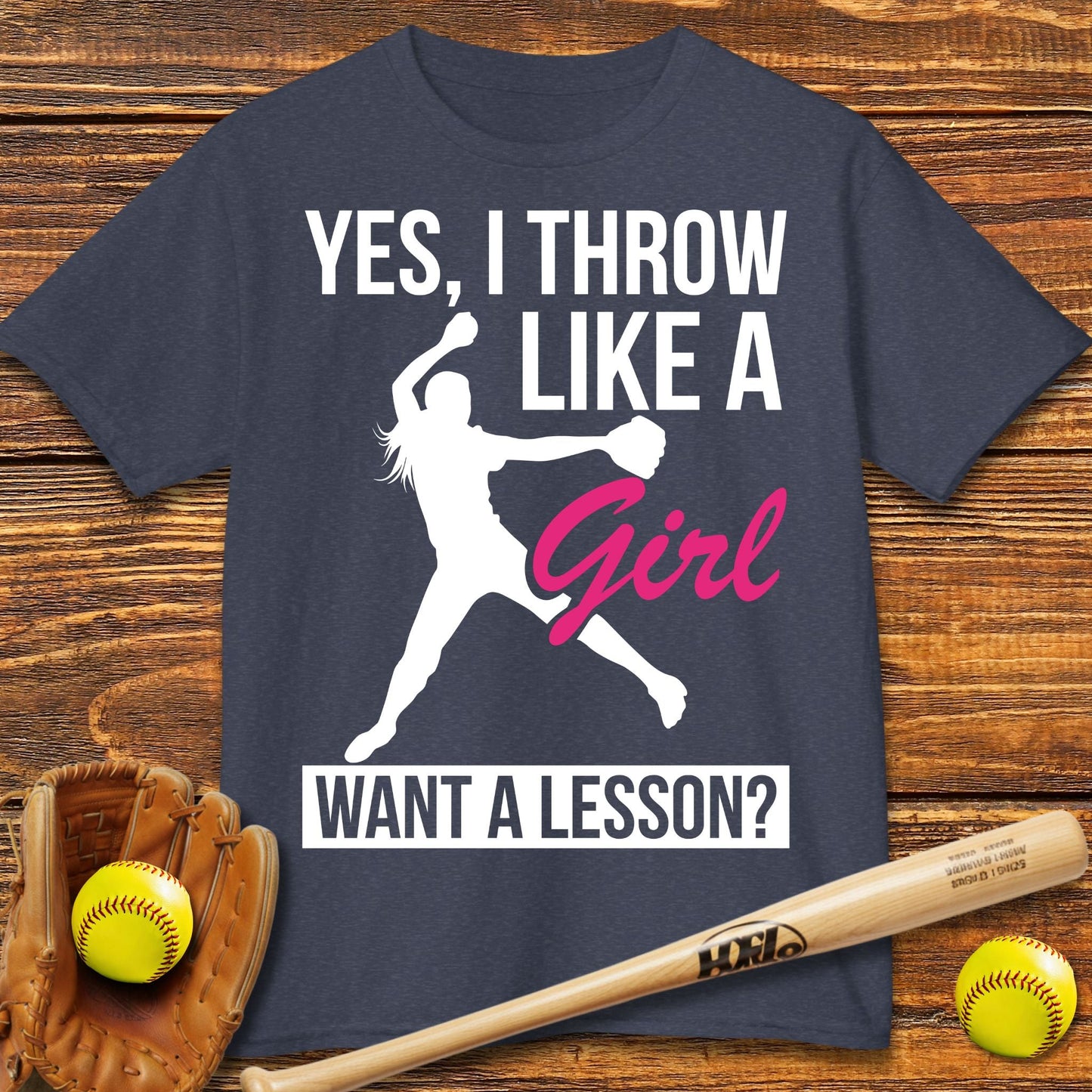 I Throw Like A Girl Kids T-shirt - HomeRun PrintsKids clothes