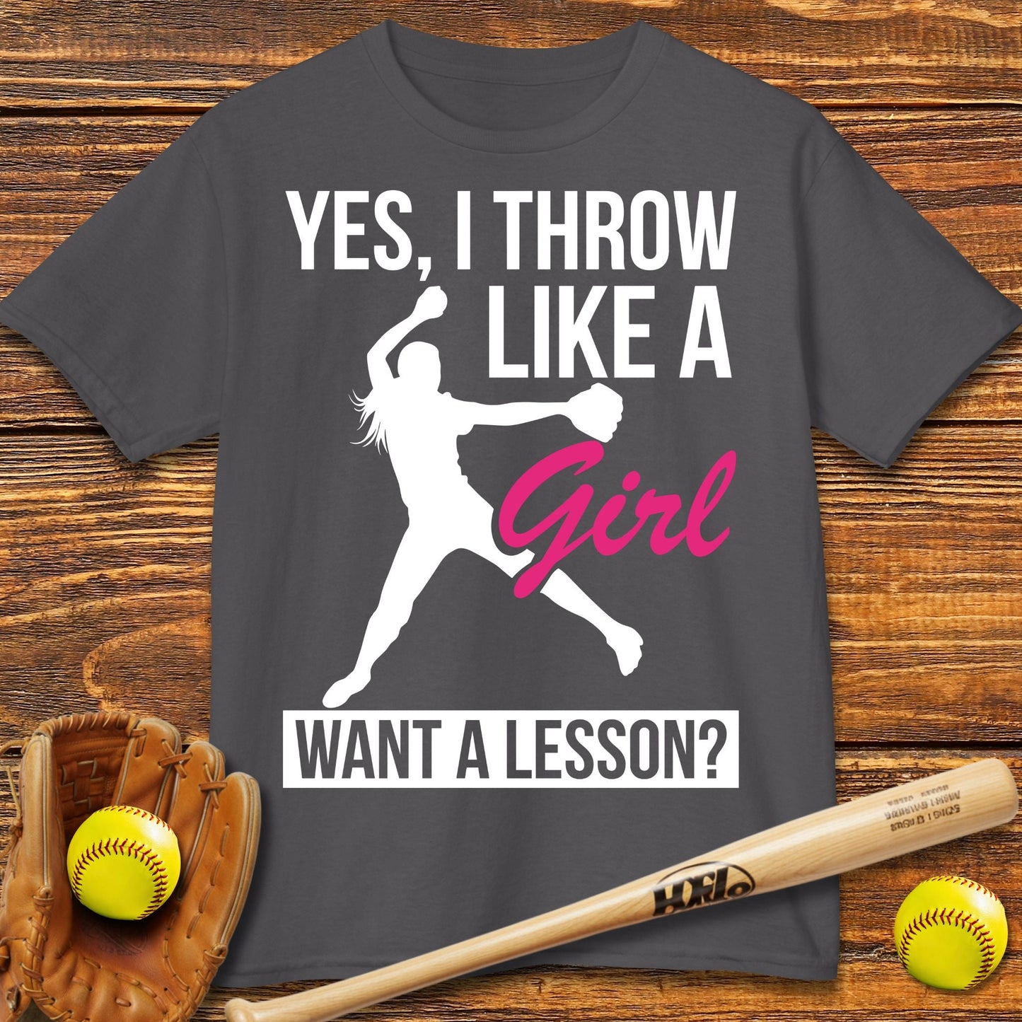 I Throw Like A Girl Kids T-shirt - HomeRun PrintsKids clothes