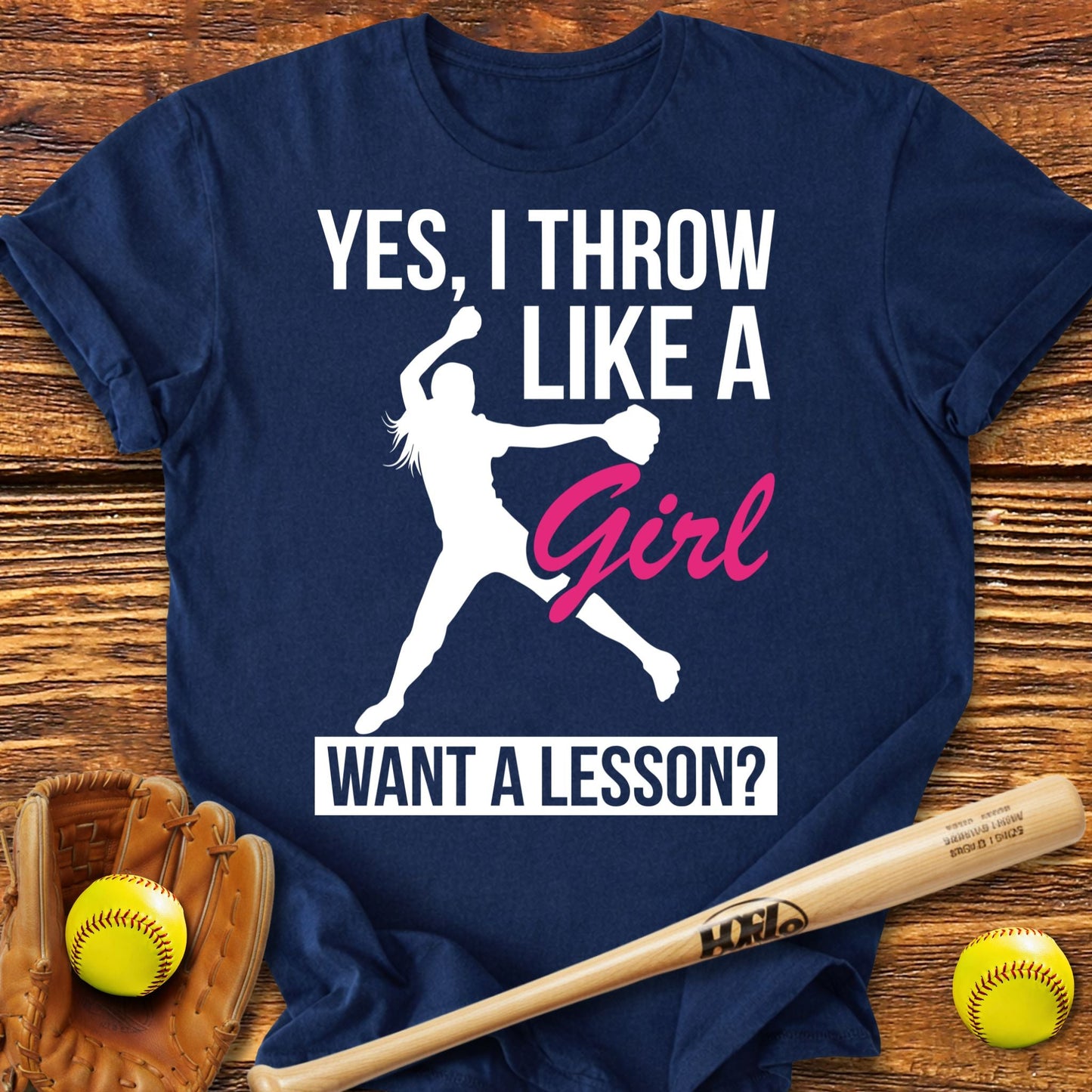 I Throw Like A Girl Softball T-Shirt - HomeRun PrintsT-Shirt