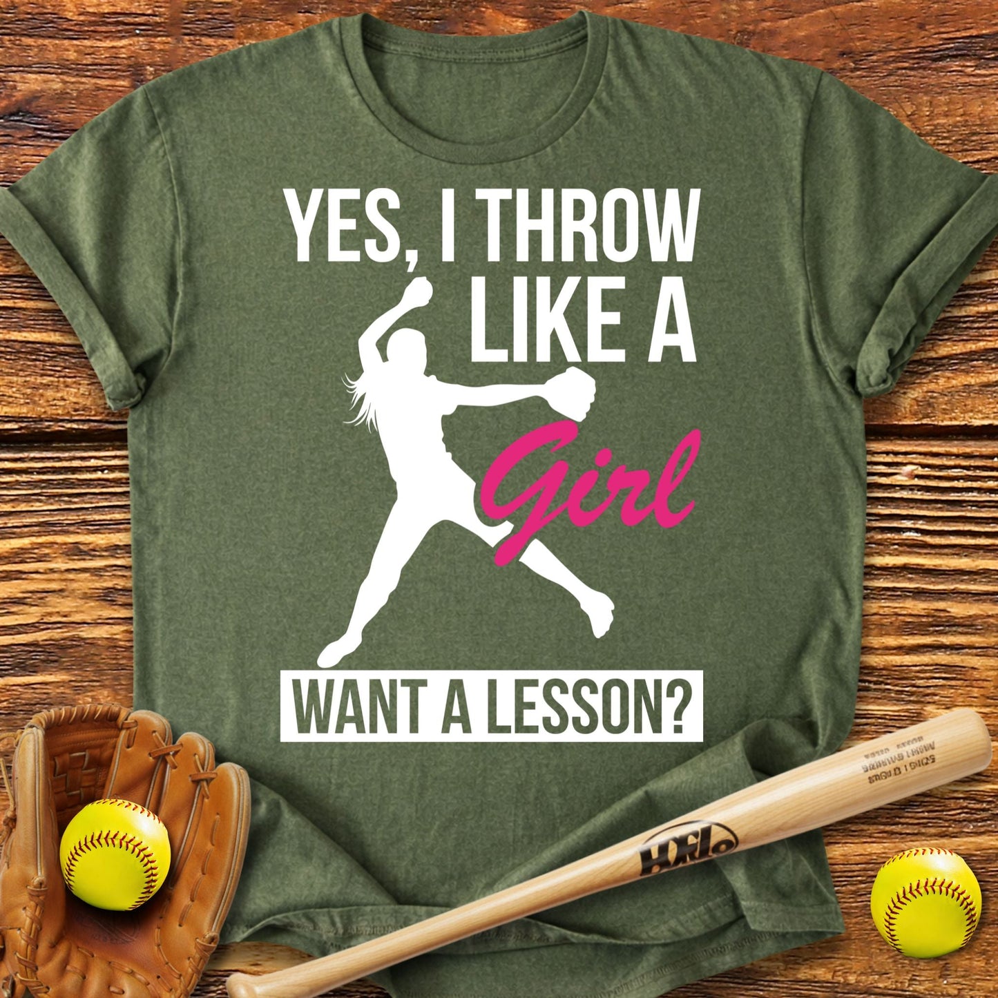 I Throw Like A Girl Softball T-Shirt - HomeRun PrintsT-Shirt
