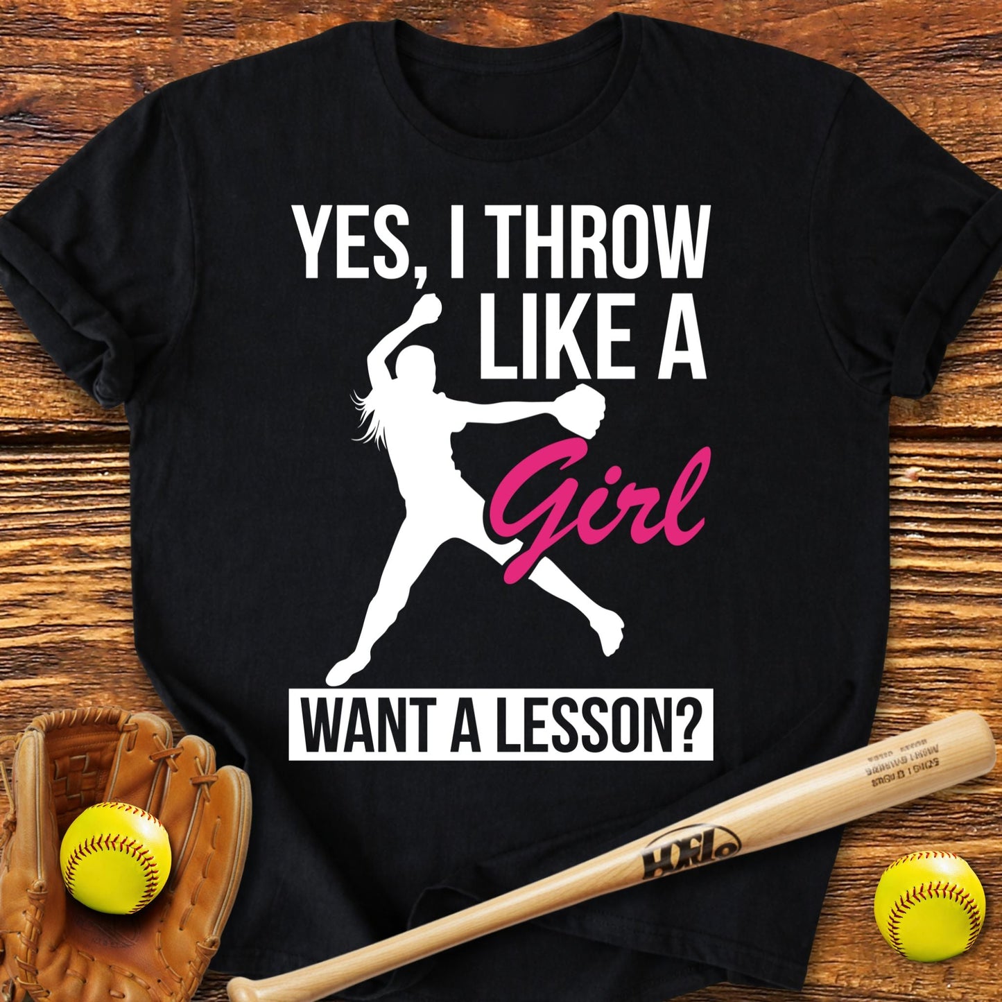 I Throw Like A Girl Softball T-Shirt - HomeRun PrintsT-Shirt