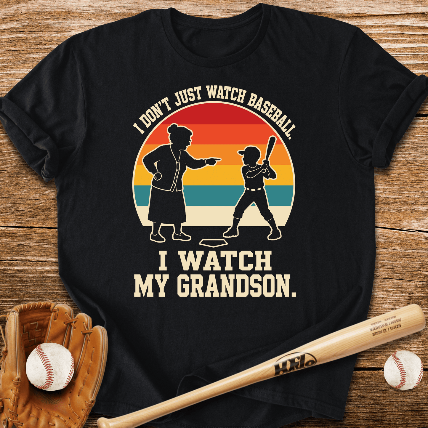 I Watch My Grandson T-Shirt - HomeRun PrintsT-Shirt