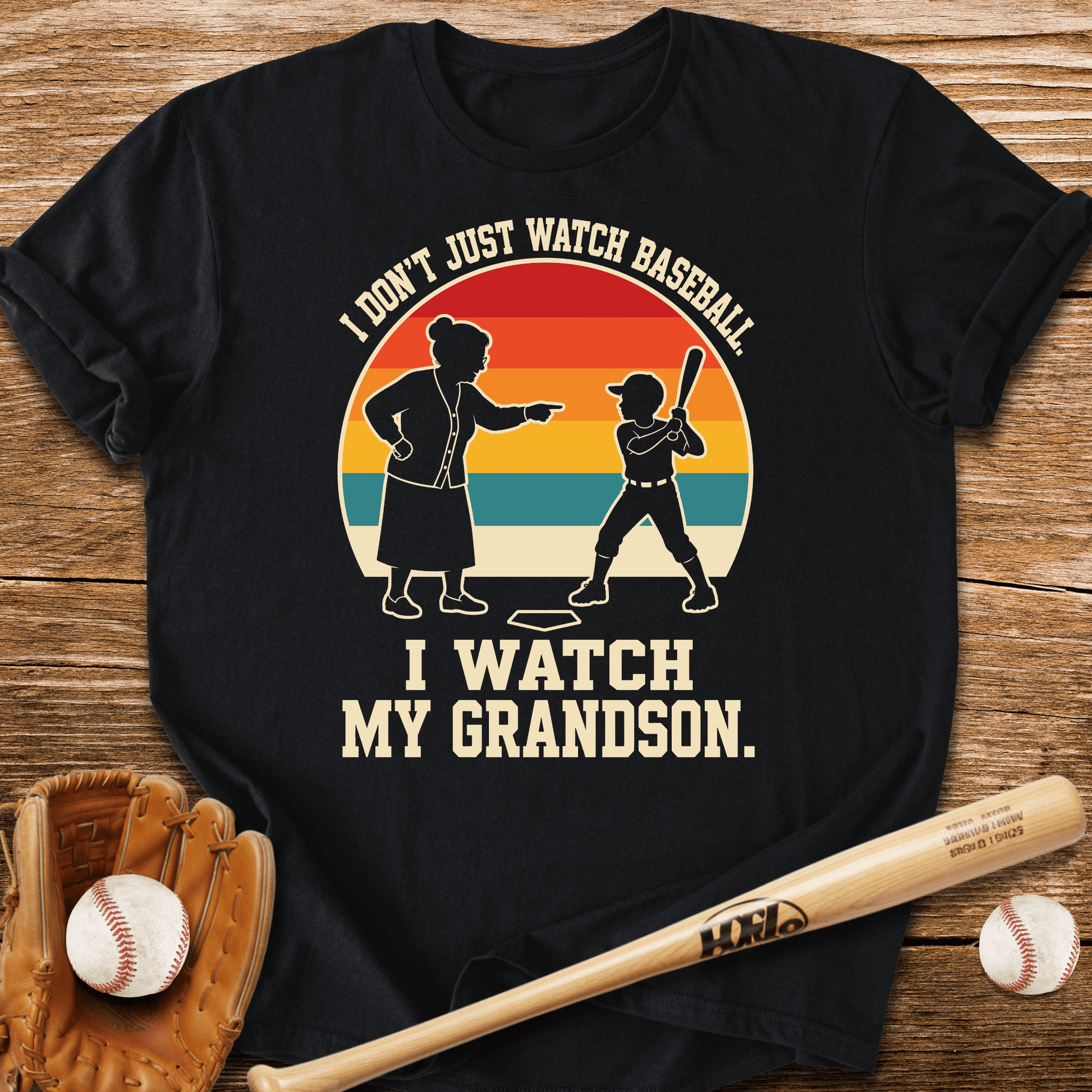 I Watch My Grandson T-Shirt - HomeRun PrintsT-Shirt