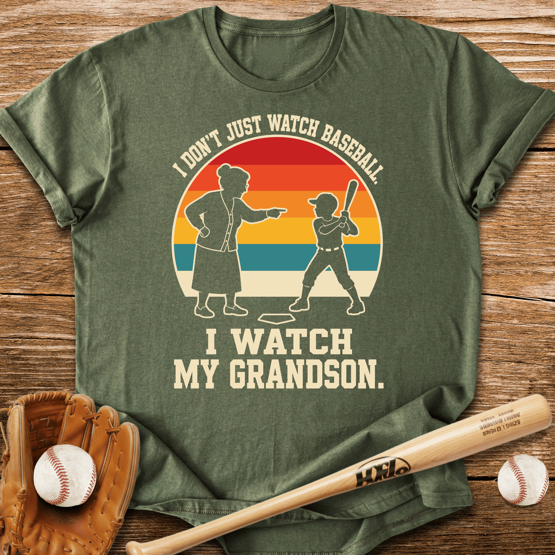 I Watch My Grandson T-Shirt - HomeRun PrintsT-Shirt