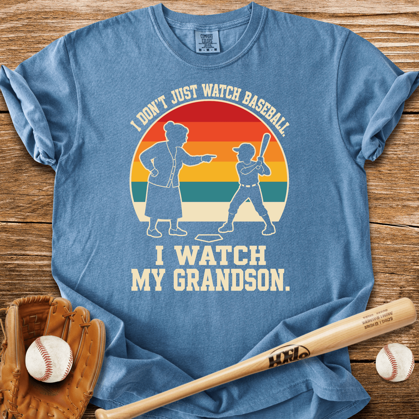 I Watch My Grandson T-Shirt - HomeRun PrintsComfort Colors