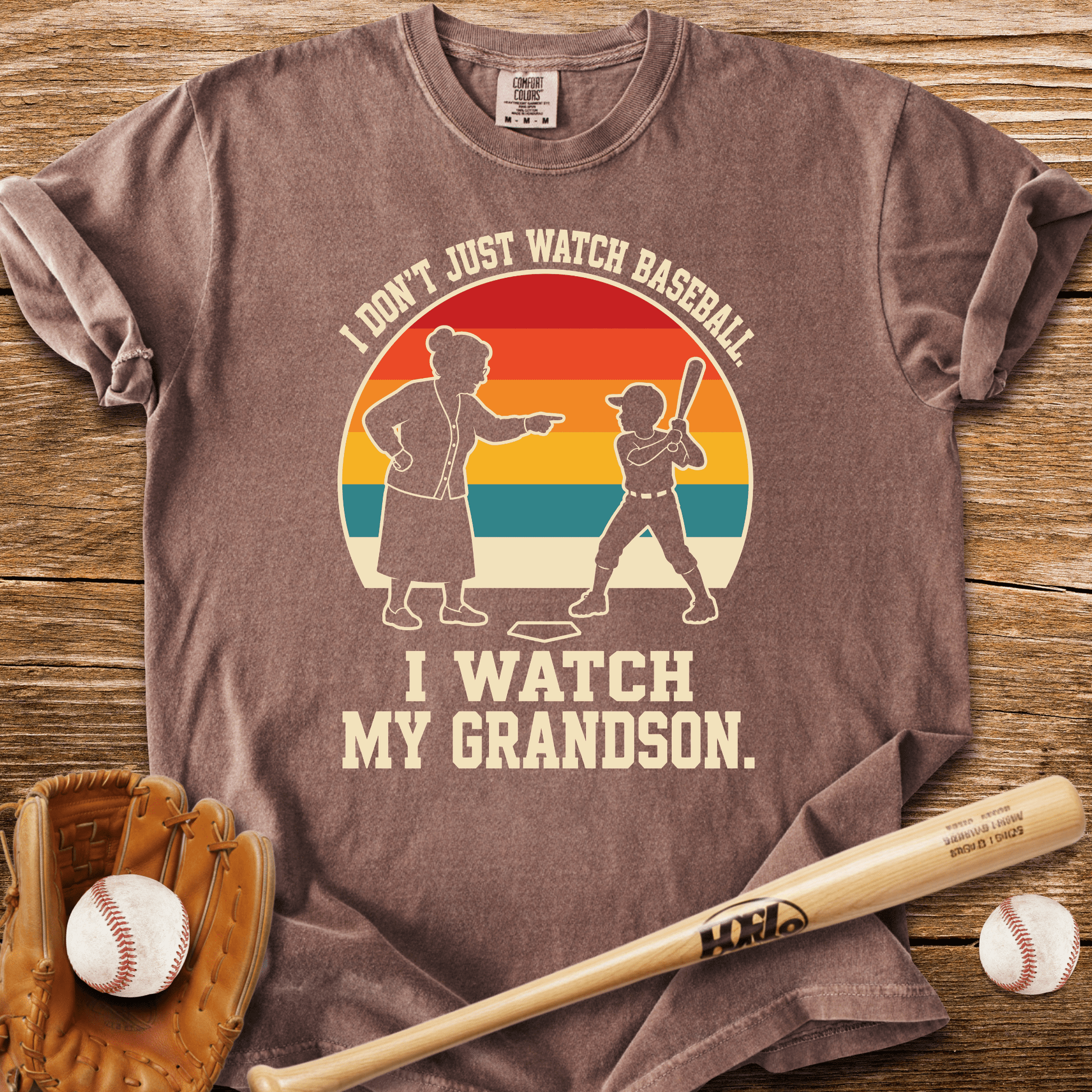 I Watch My Grandson T-Shirt - HomeRun PrintsComfort Colors