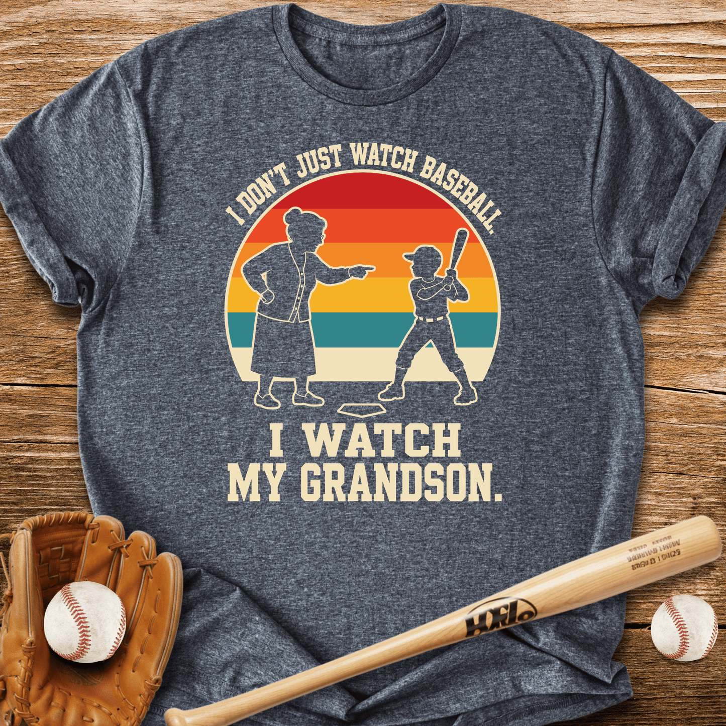 I Watch My Grandson T-Shirt - HomeRun PrintsT-Shirt
