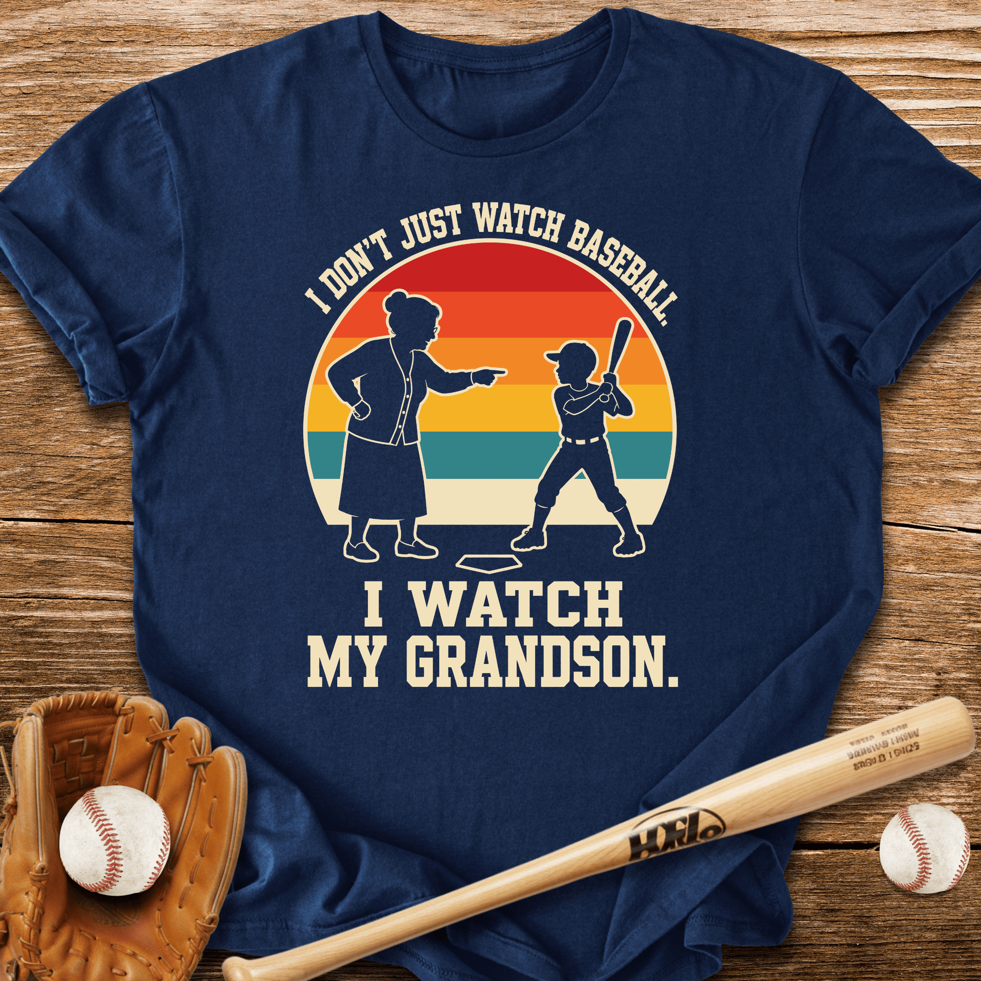 I Watch My Grandson T-Shirt - HomeRun PrintsT-Shirt