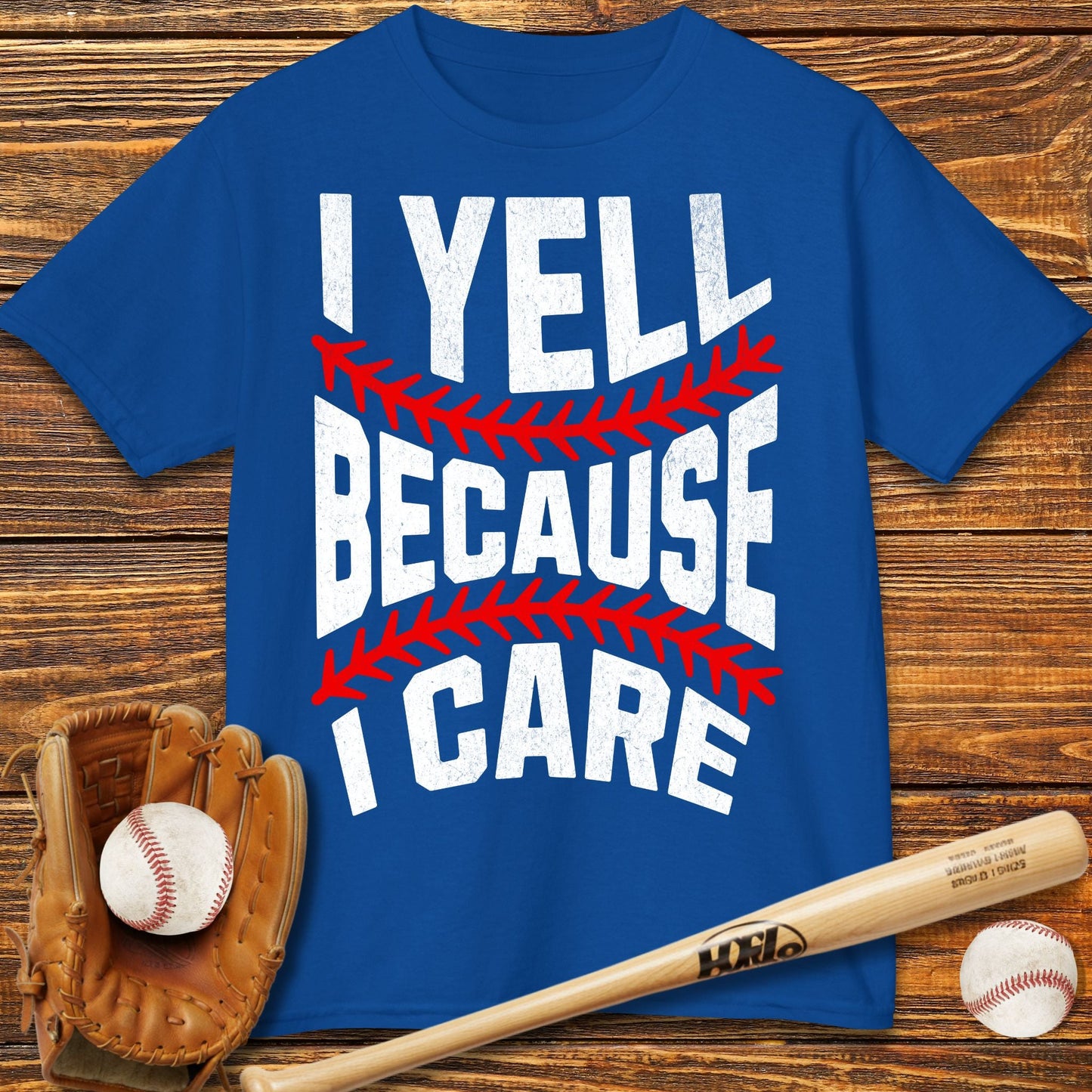 I Yell Because I Care Kids T-Shirt - HomeRun PrintsKids clothes