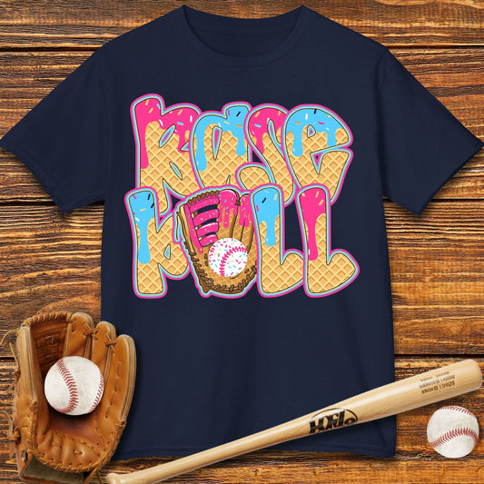 Ice Cream Drip Baseball Kids T-shirt - HomeRun PrintsKids clothes