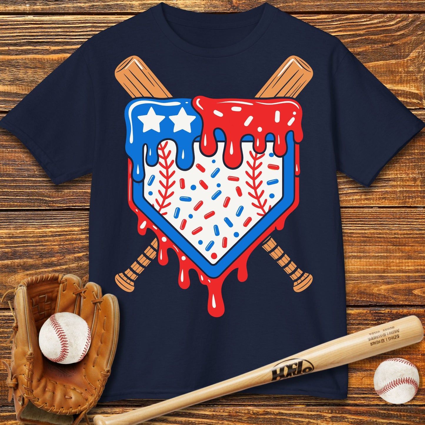 Ice Cream Drip Kids T-Shirt - HomeRun PrintsKids clothes