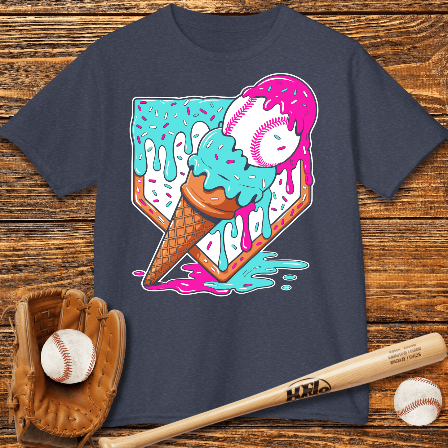Ice Cream Drip Kids T-Shirt - HomeRun PrintsKids clothes