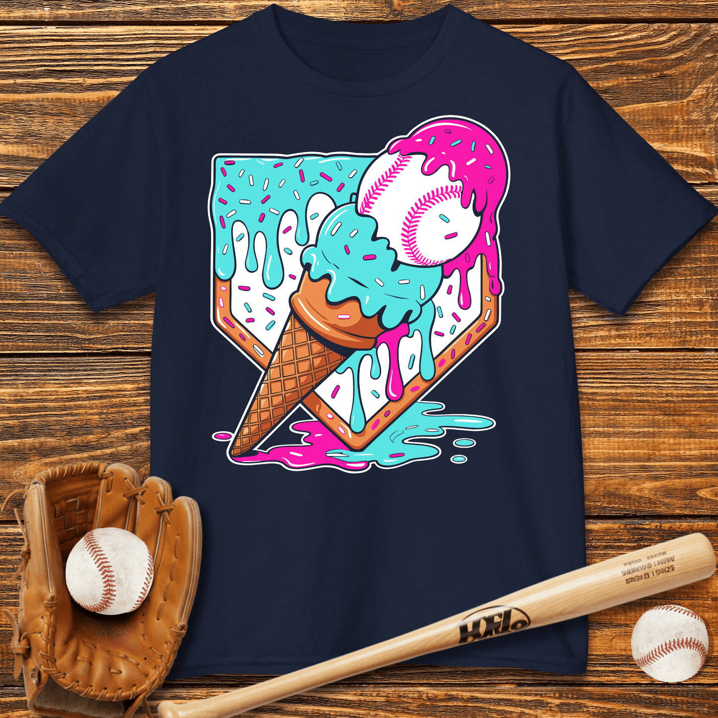 Ice Cream Drip Kids T-Shirt - HomeRun PrintsKids clothes