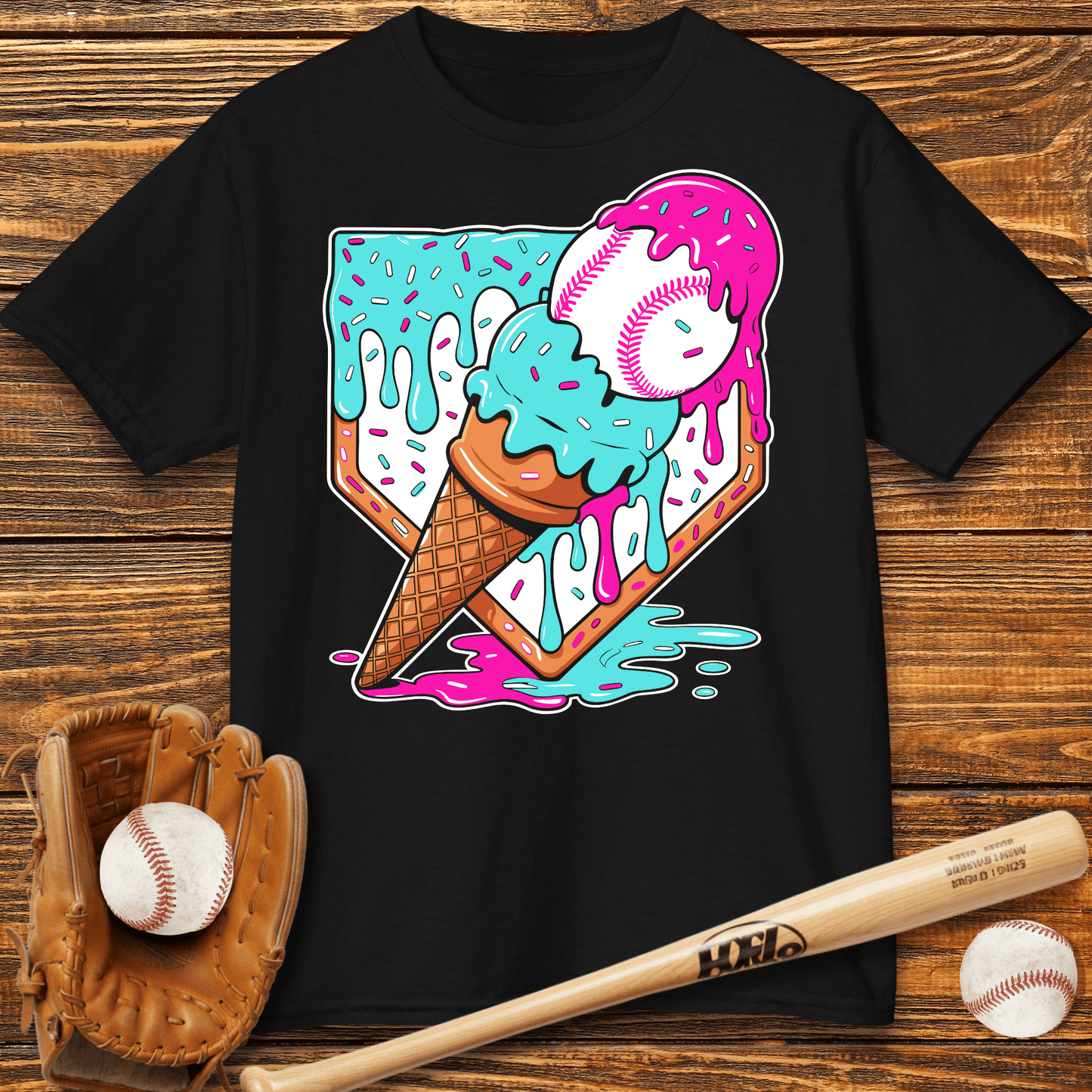 Ice Cream Drip Kids T-Shirt - HomeRun PrintsKids clothes
