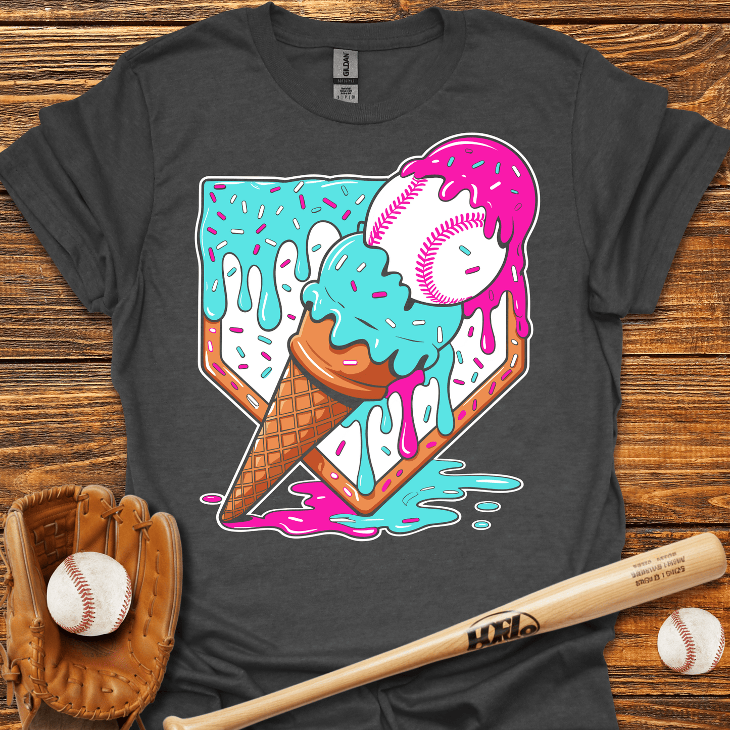 Ice Cream Drip T-Shirt - HomeRun PrintsT-Shirt