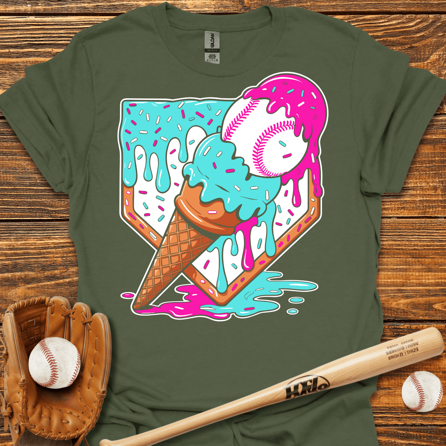 Ice Cream Drip T-Shirt - HomeRun PrintsT-Shirt